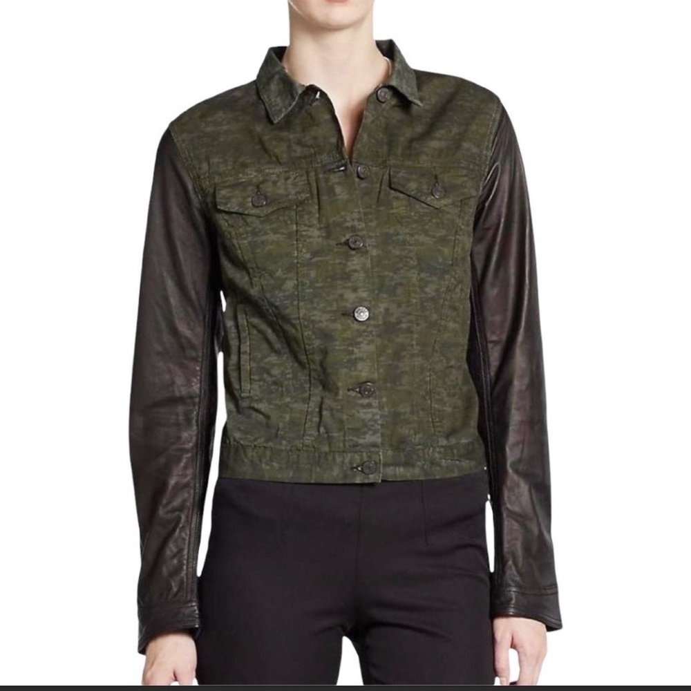 Rag & Bone Cami Camo Leather Jacket XS